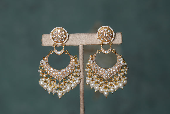 Kundan Chandbali Earring (1-4326)(R)