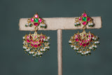 Kundan Chandbali Earring (1-4323)(R)