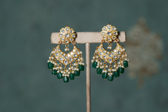 Kundan Chandbali Earring (1-4329)(R)