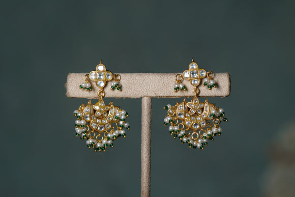Kundan Chandbali Earring (1-4325)(R)