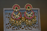 Kundan chandbali earrings(1-2798)(R)(preorder)