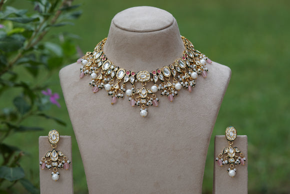 Kundan Necklace Set (4-8414) (EX)