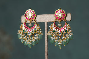 Kundan Chandbali Earring (1-4322)(R)
