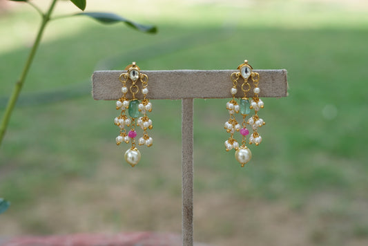Kundan earrings (1-3422)(N) - JEWELSTYLE