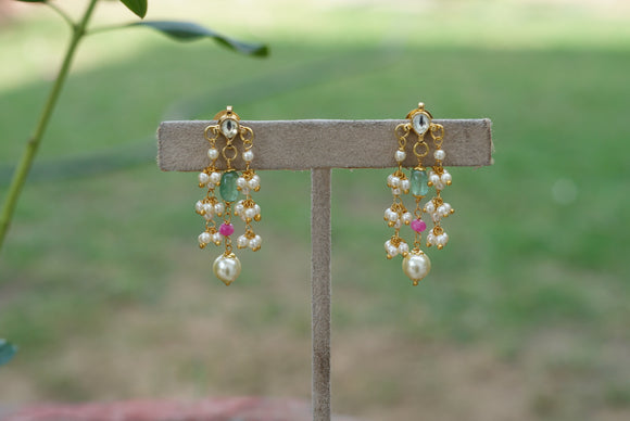 Kundan earrings (1-3422)(N)
