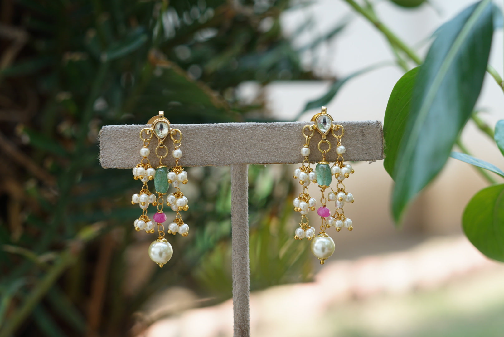 Kundan earrings (1-3422)(N) - JEWELSTYLE
