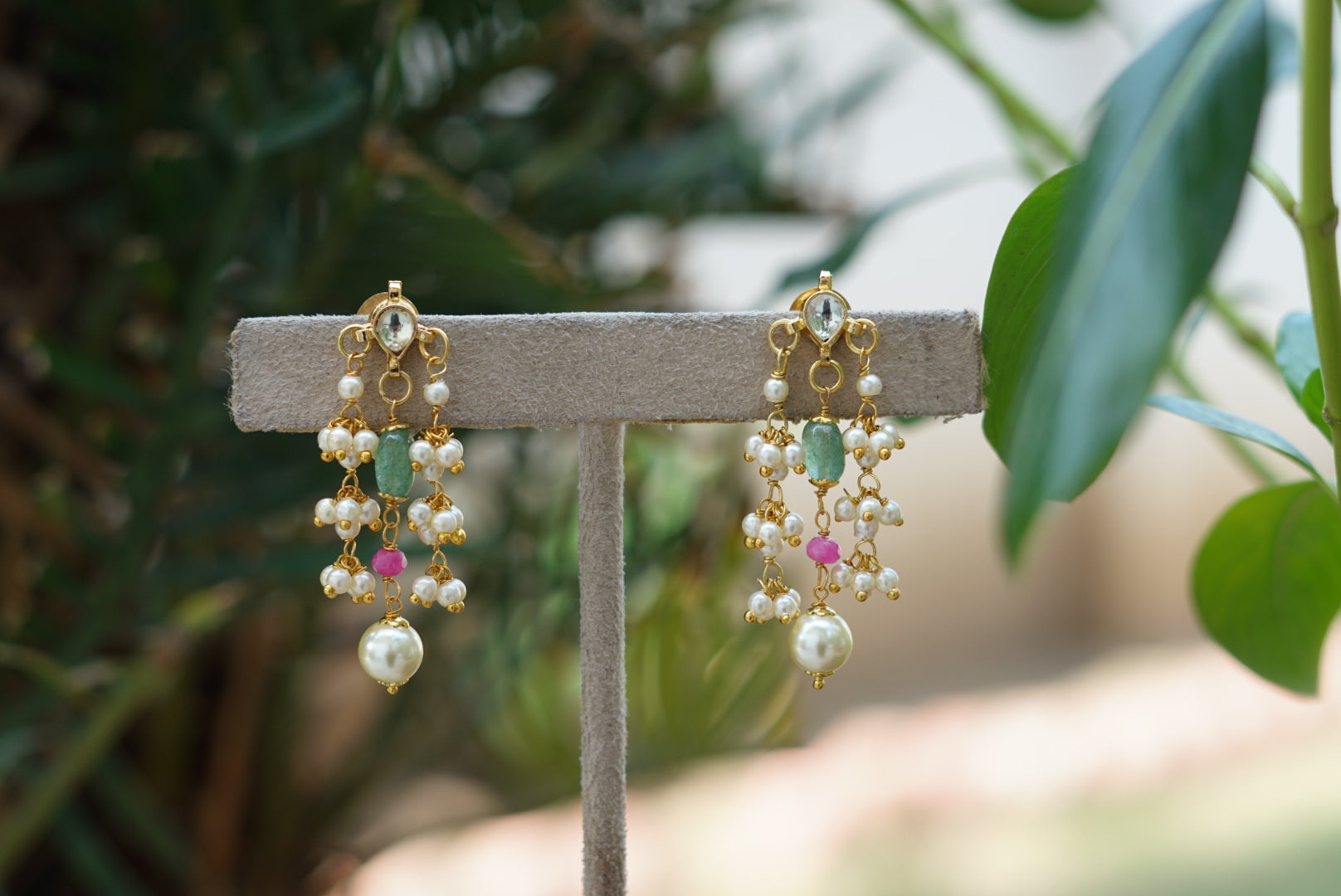 Kundan earrings (1-3422)(N) - JEWELSTYLE
