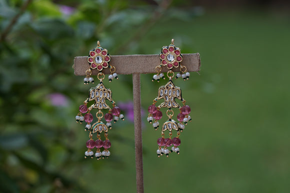 Kundan Earrings (1-4578))(EX)