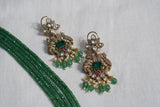 Green Stone Polki Necklace set  (4-8419)(B)