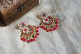 Kundan Earring (1-4196)(R)(CLEARANCE SALE PRODUCT)