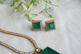 Green Pendant Necklace set (4-7377)(B)