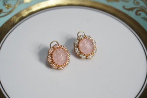 Pink stone studs(1-4579)(EX)