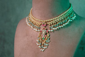 Fish pendant necklace (4-7583)(K)