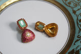 Pink Kundan Polki earrings (1-4585)(EX)