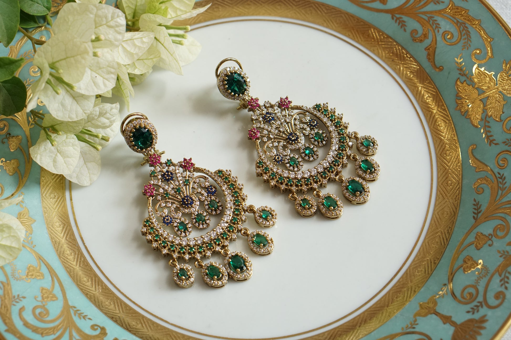 Polki earrings (1-4935)(B) - JEWELSTYLE