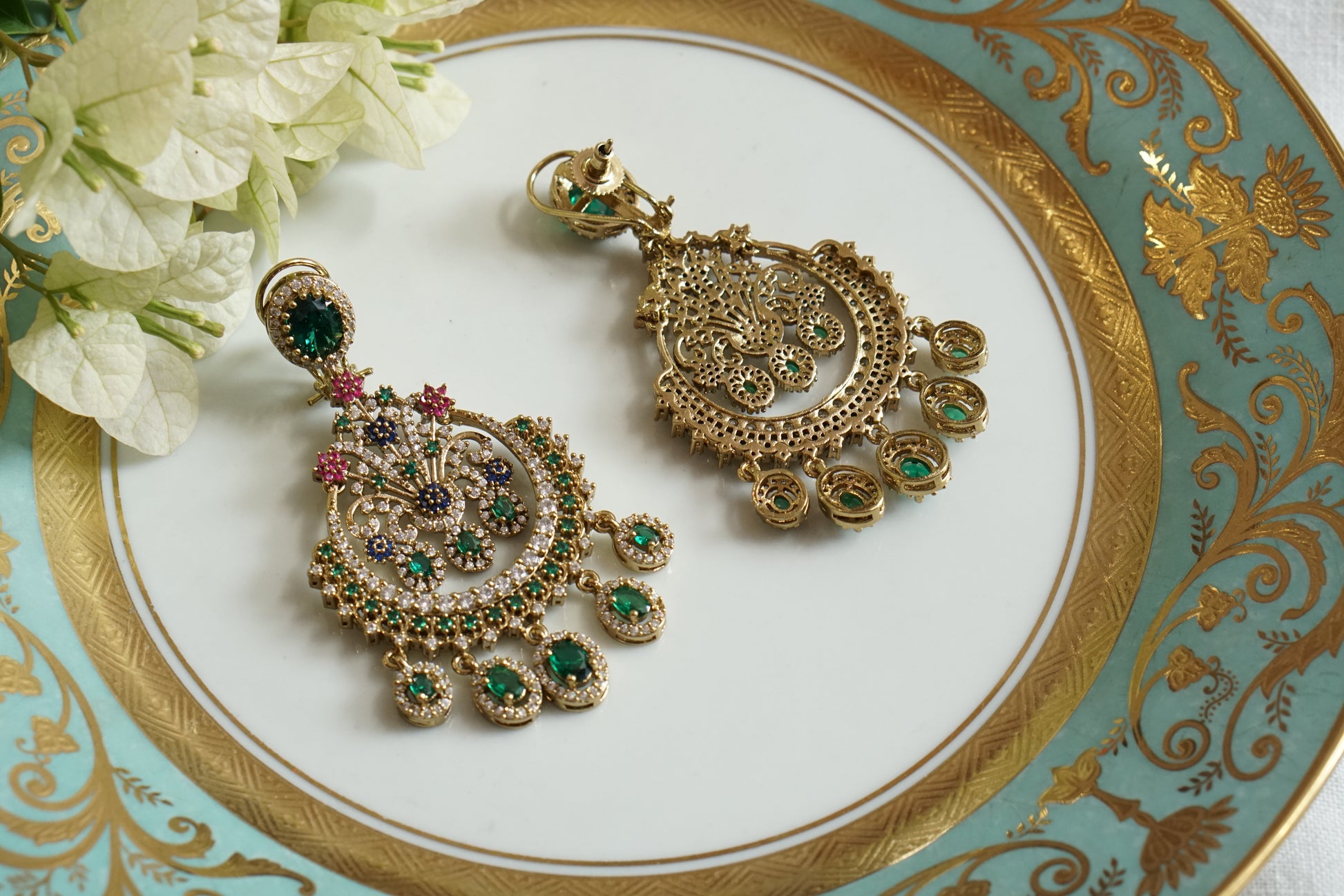 Polki earrings (1-4935)(B) - JEWELSTYLE