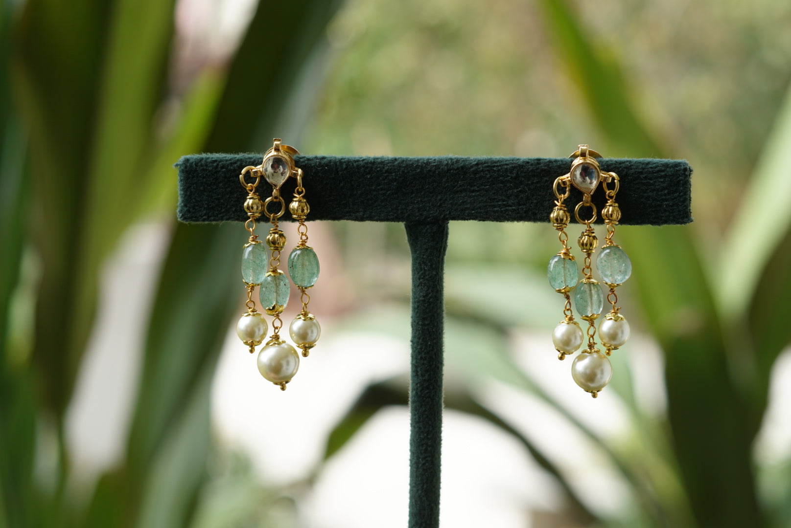 Kundan earrings (1-3424)(N) - JEWELSTYLE