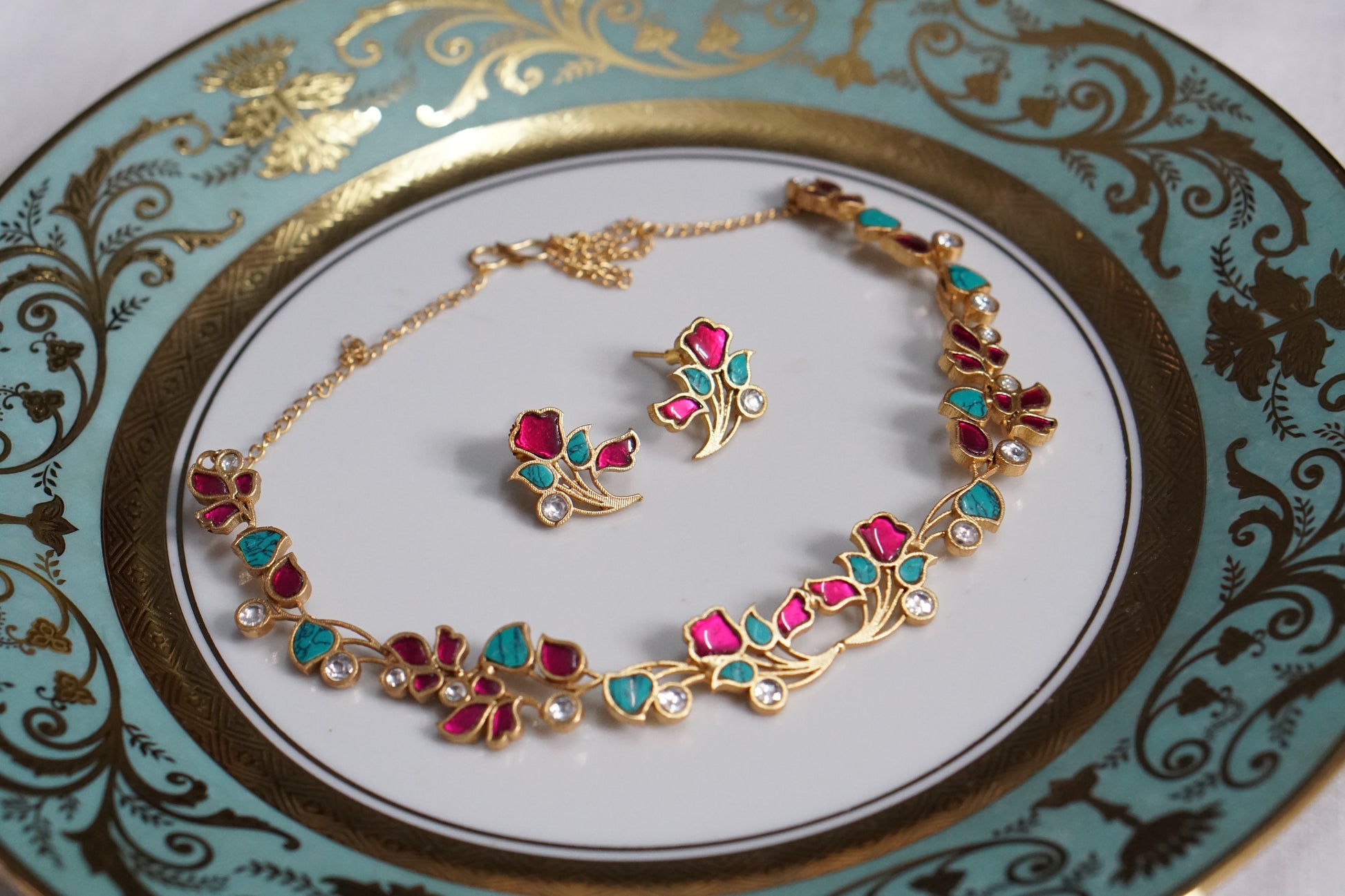 Kundan Necklace set (4-8732)(EX) - JEWELSTYLE