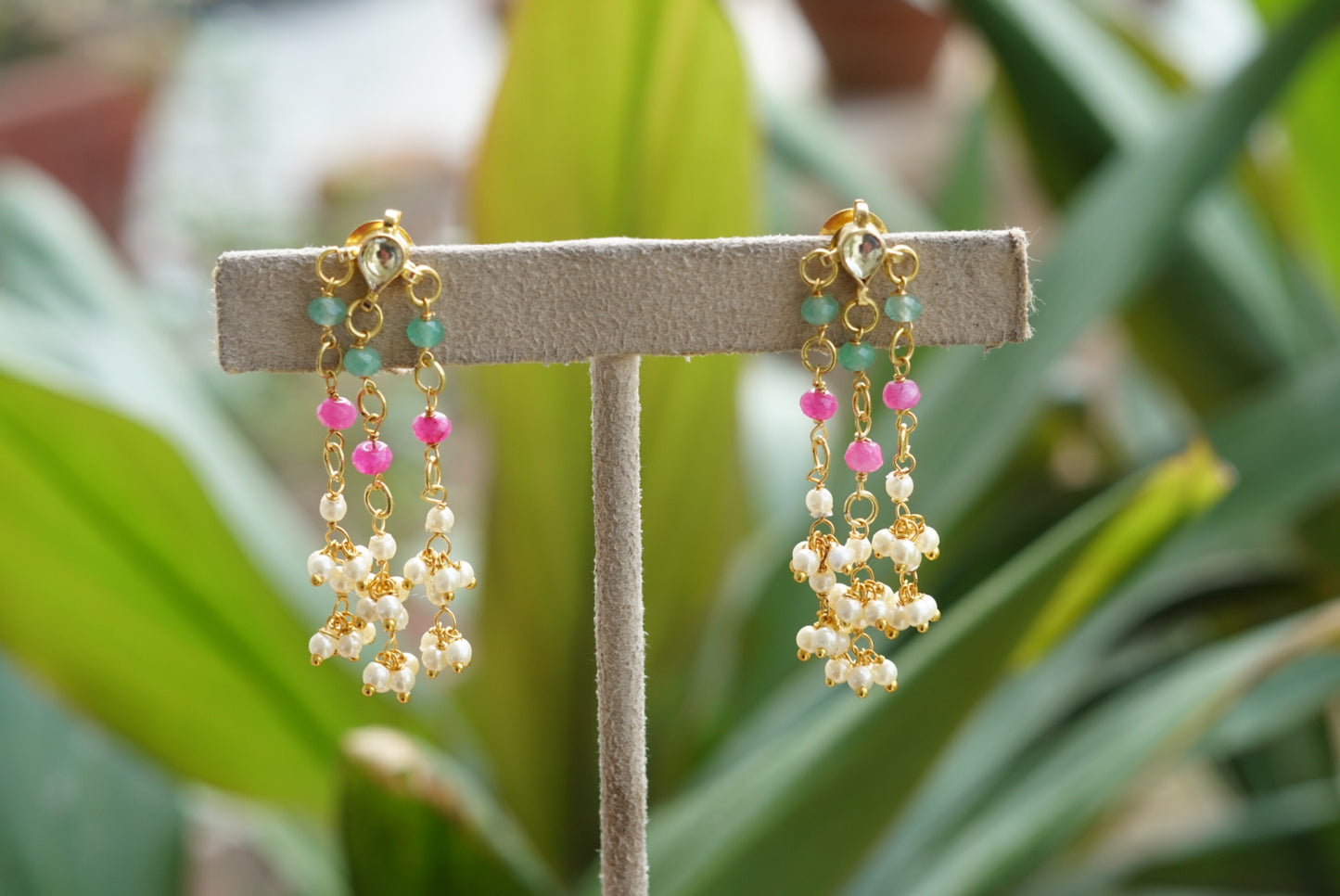 Kundan earrings (1-3425)(N)