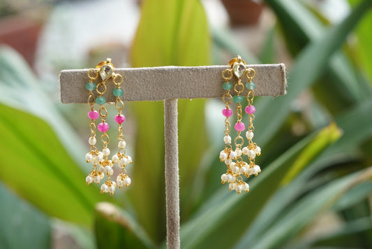 Kundan earrings (1-3425)(N) - JEWELSTYLE