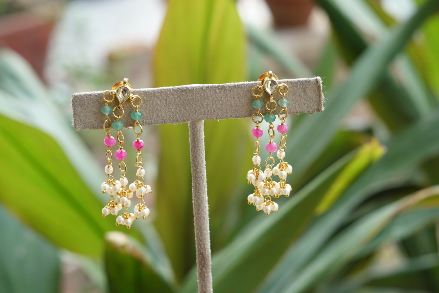 Kundan earrings (1-3425)(N)