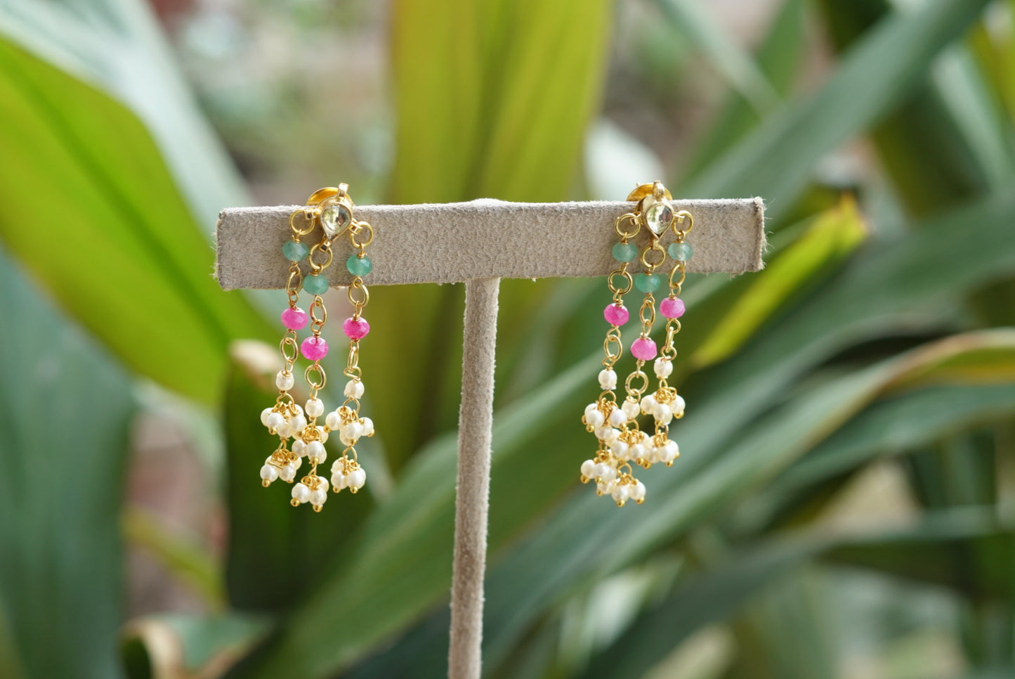 Kundan earrings (1-3425)(N)
