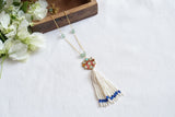 Navratan Kundan tassel pendant necklace(4-9571)