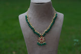 Kundan beads necklace (4-5982)(N)