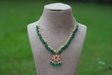 Kundan beads necklace (4-5982)(N)