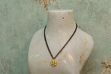 Black beads pendant Necklace (4-5653)(R)