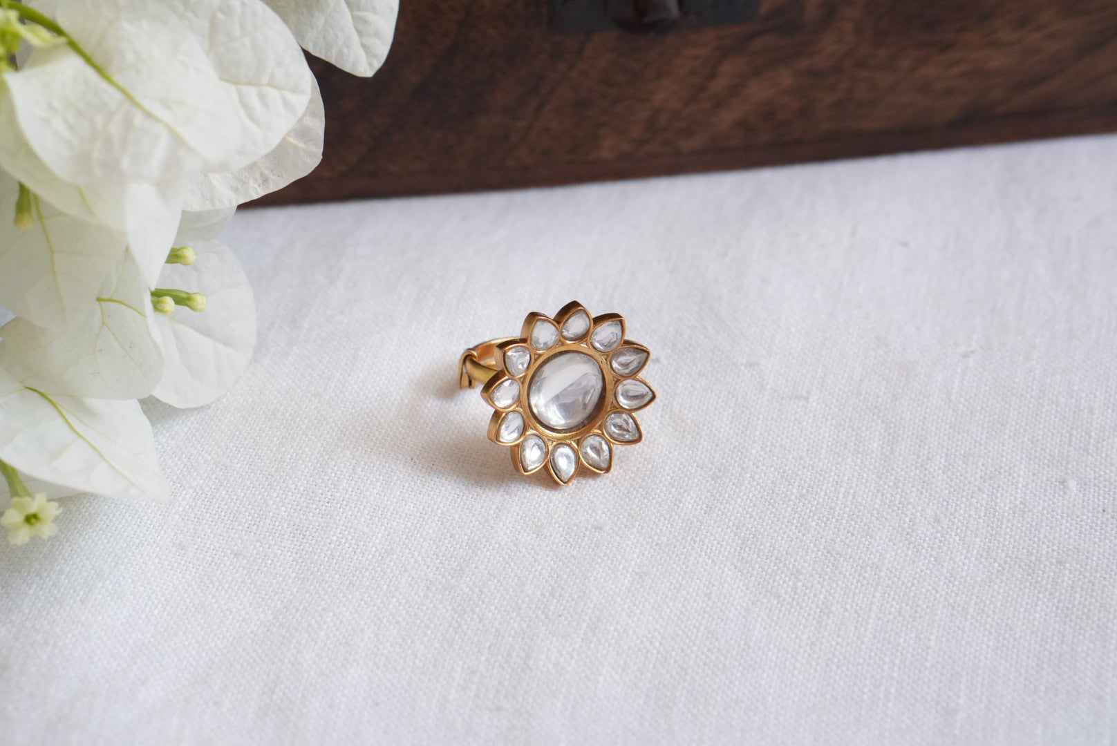 Kundan Ring (6-338)(R) - JEWELSTYLE