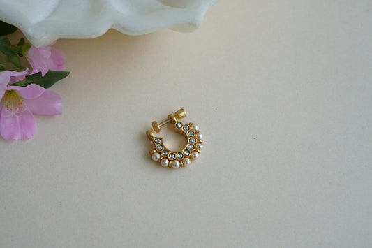92.5 silver kundan nosering (2-206)(K) - JEWELSTYLE