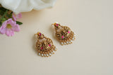 Antique Pink Kundan earring (1-4589)(EX)