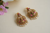 Antique Pink Kundan earring (1-4589)(EX)