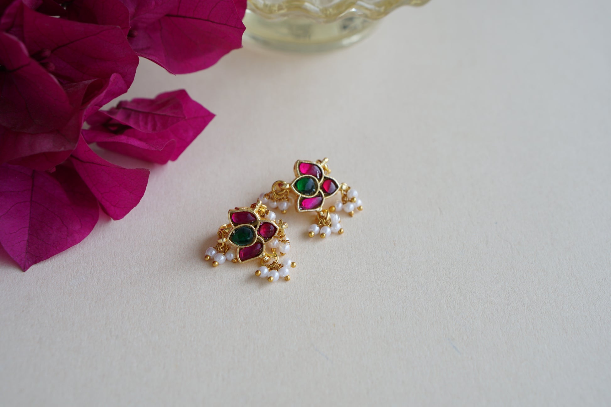 Kundan Bugadi Earrings (1-4949)(B) - JEWELSTYLE