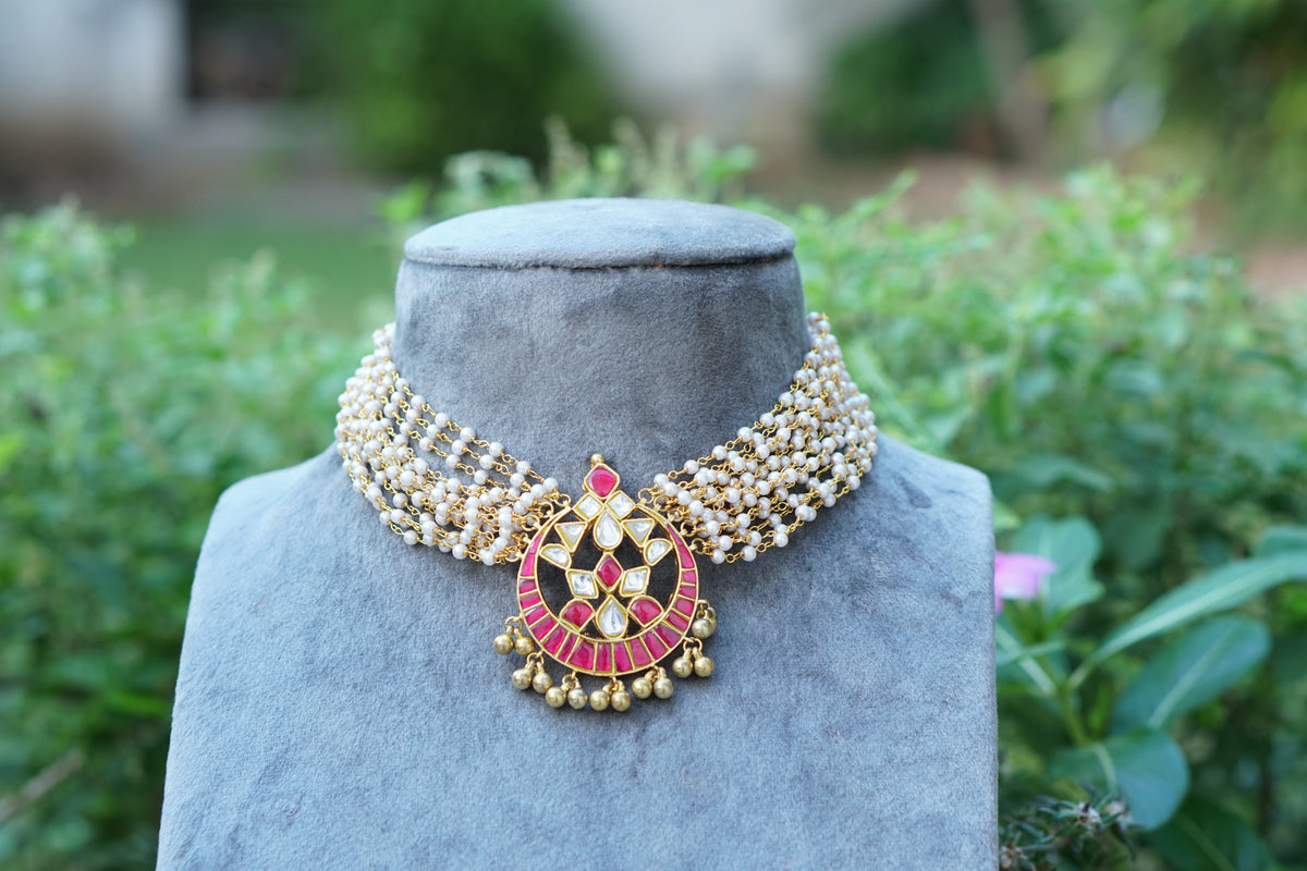 Kundant pendant necklace(4-9576)(R)
