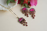 Ruby Stone Polki Pendant Set  (4-8437)(EX)