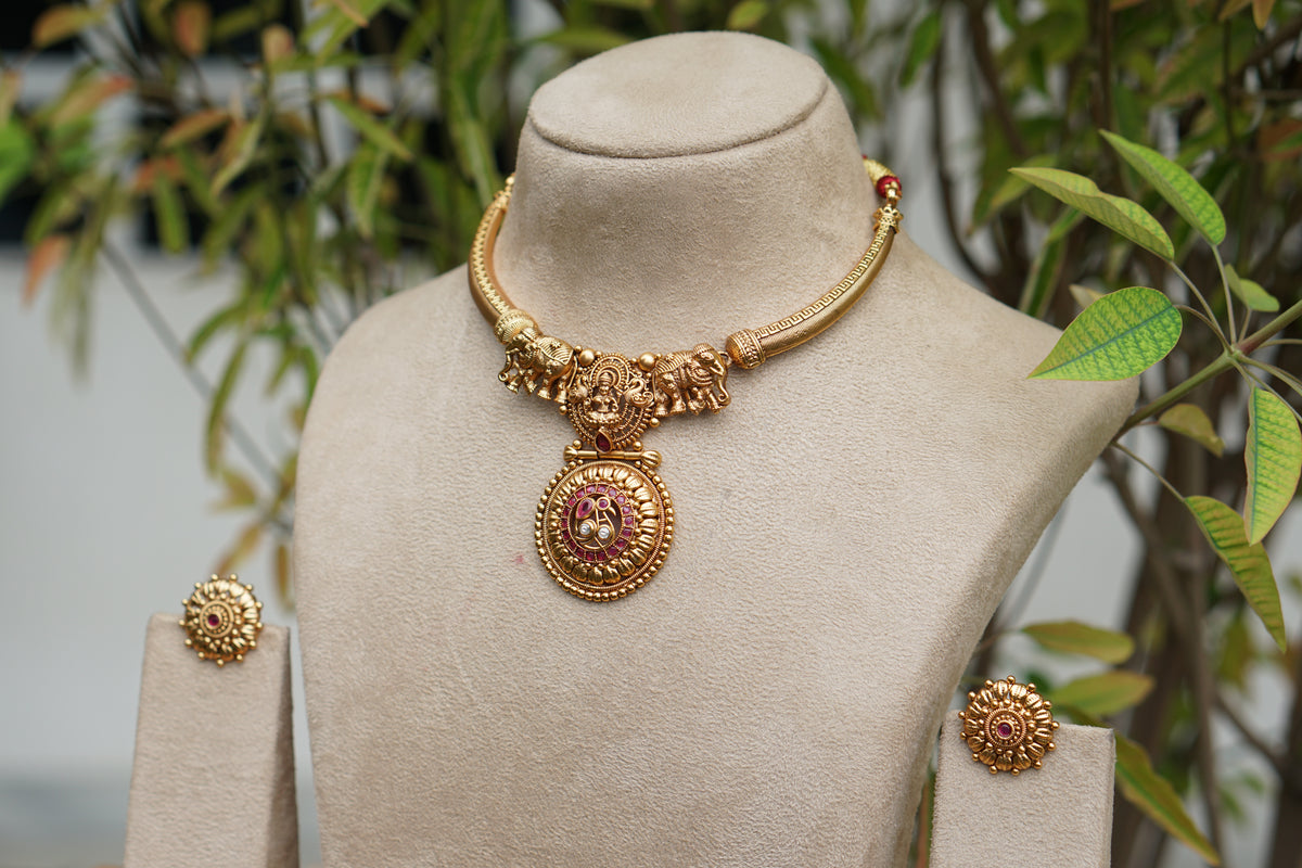Antique Necklace Set (4-9581)(AK)