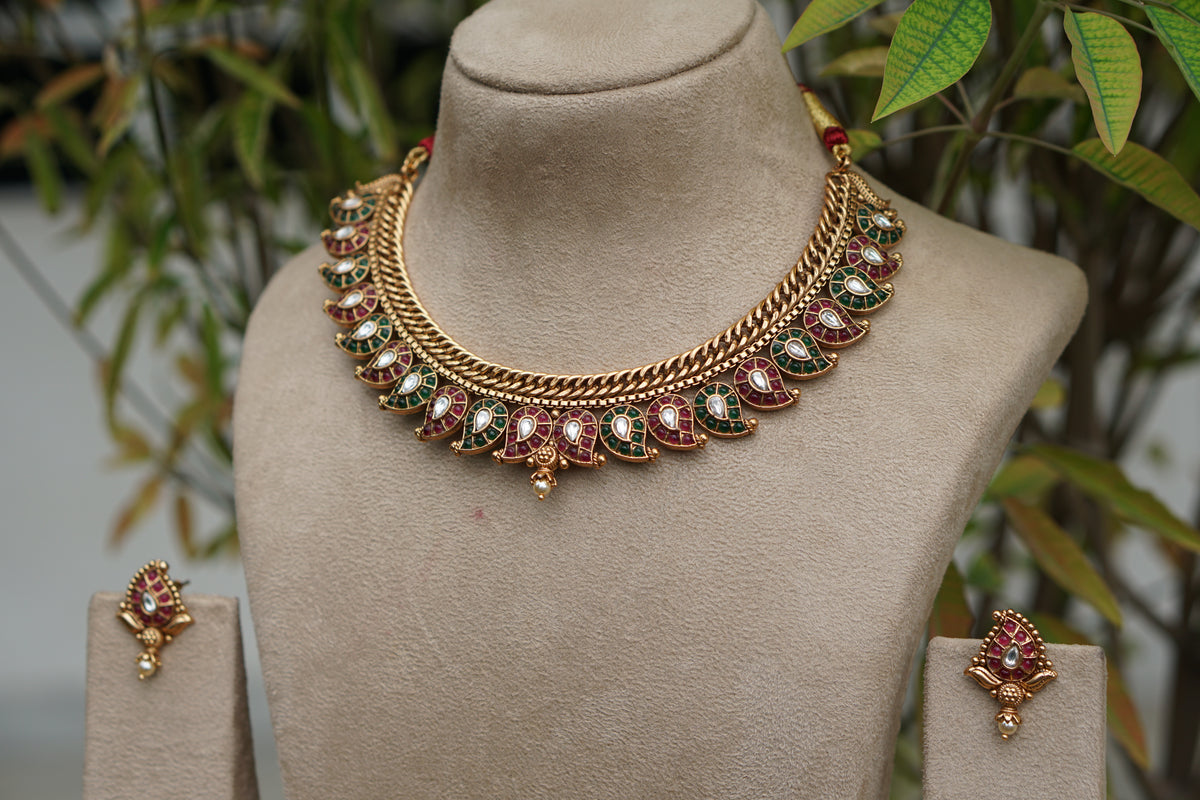 Antique Necklace Set (4-9594)(AK)