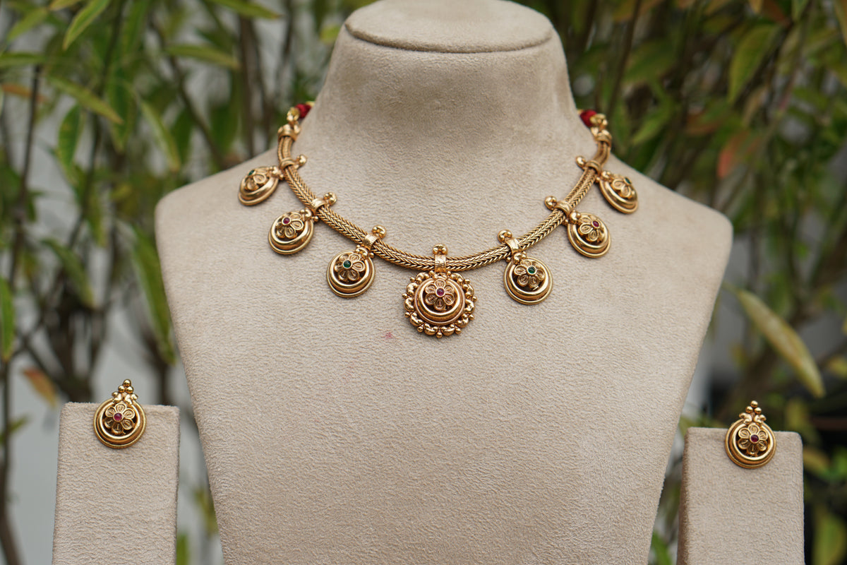 Antique Necklace Set (4-9582)(AK)