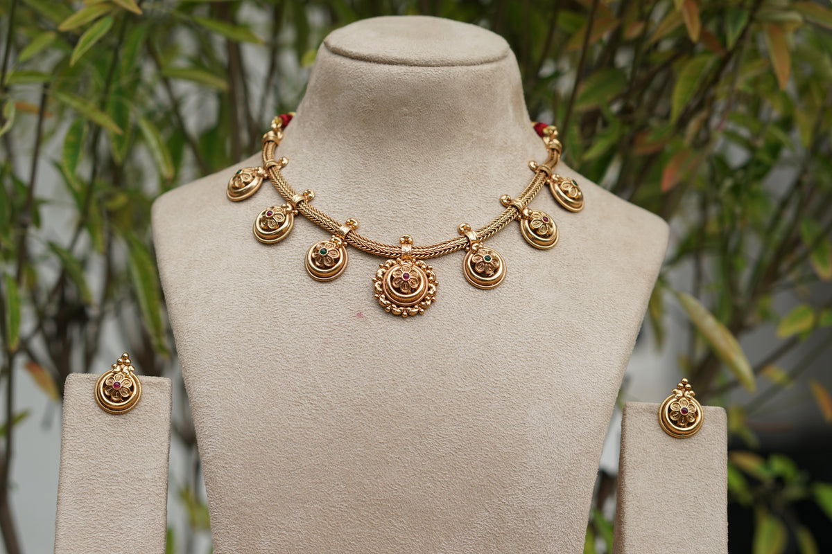 Antique Necklace Set (4-9582)(AK)