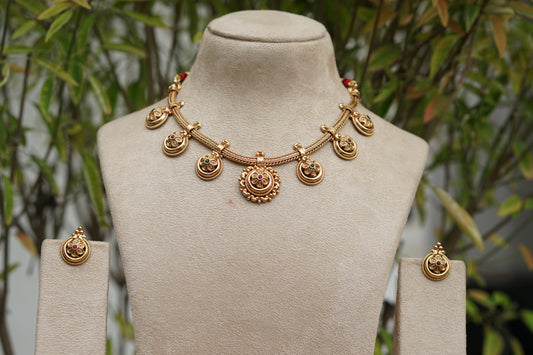 Antique Necklace Set (4-9582)(AK)