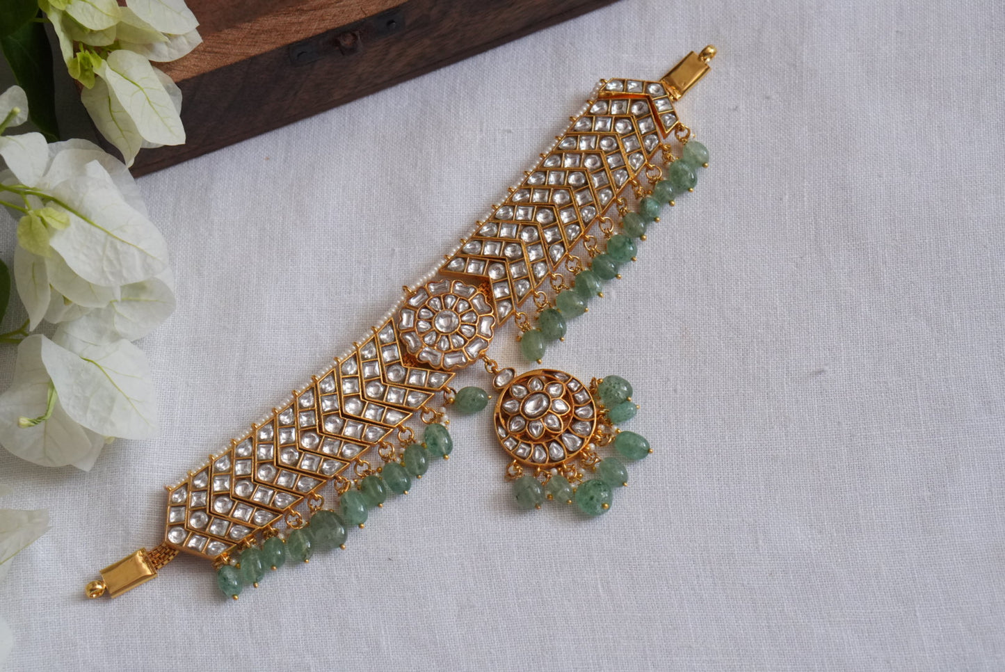 White Kundan choker (4-8966)(KA)