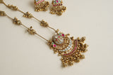 Antique Kundan Necklace Set (4-8440)(Ex)
