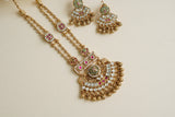 Antique Kundan Necklace Set (4-8443)(Ex)