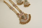 Antique Kundan Necklace Set (4-8443)(Ex)