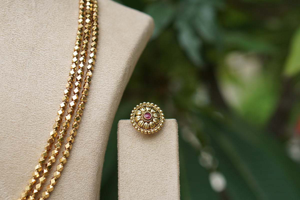 Antique Necklace Set (4-9586)(AK)