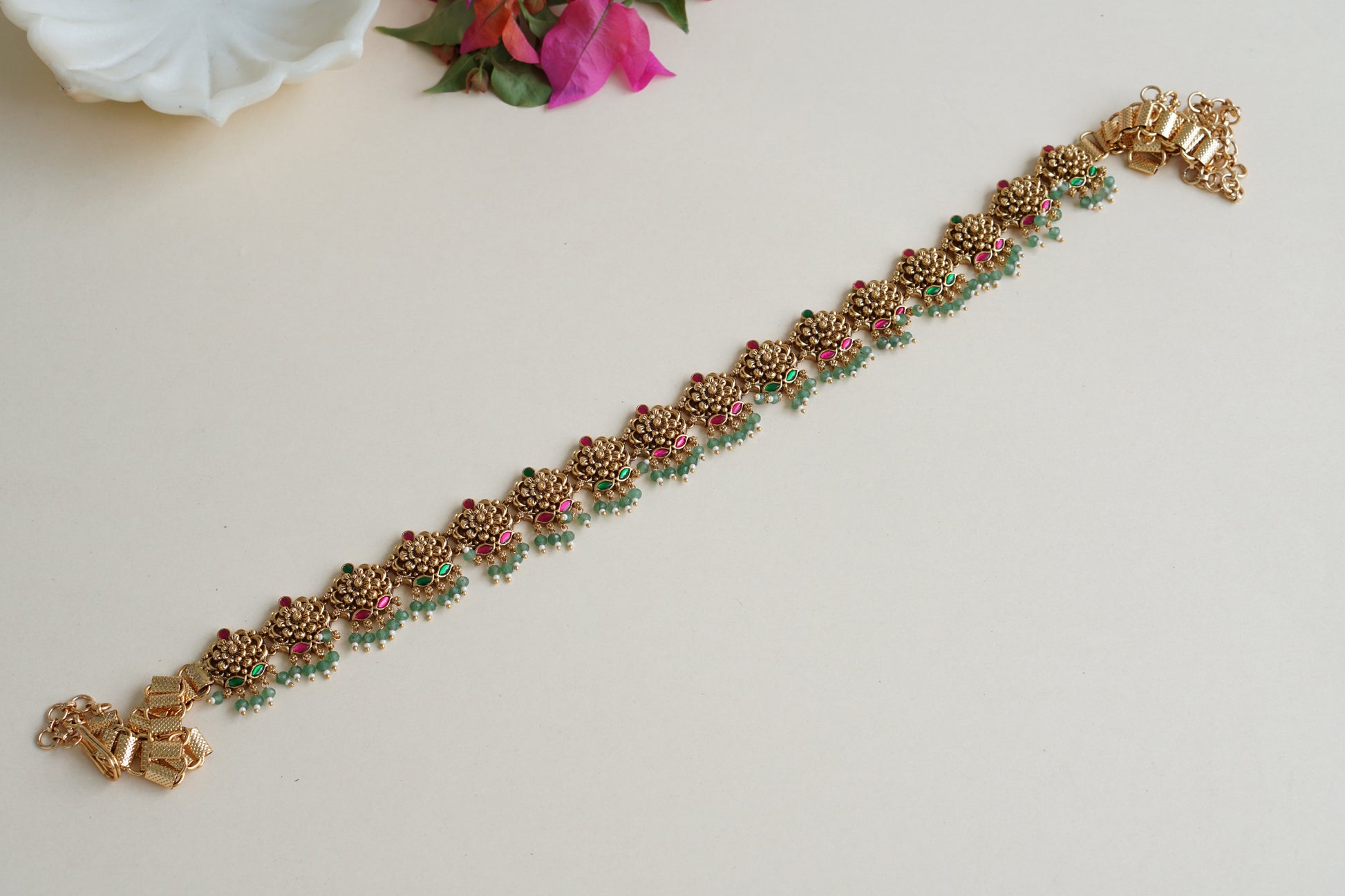 Kundan waist Belt(9-257)(EX) - JEWELSTYLE