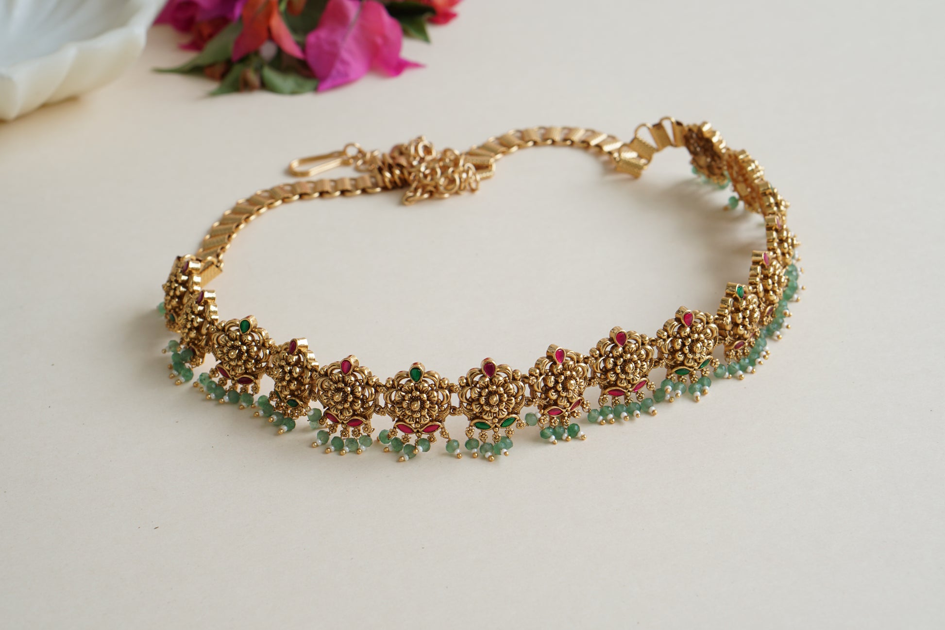 Kundan waist Belt(9-257)(EX) - JEWELSTYLE