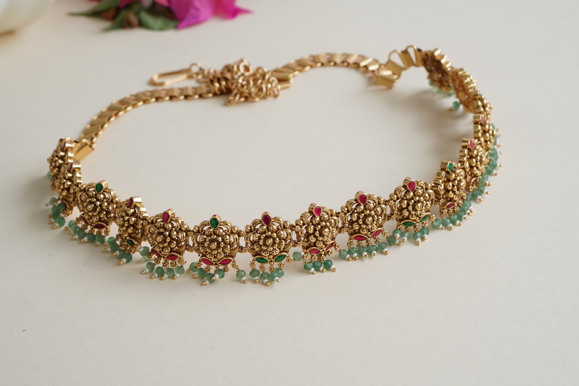 Kundan waist Belt(9-257)(EX) - JEWELSTYLE